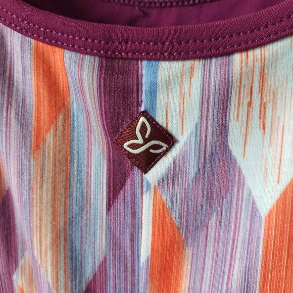 Prana Grapevine Gemstone Calico Knee Length Tennis Dress Built in Bra Athletic - Picture 7 of 11